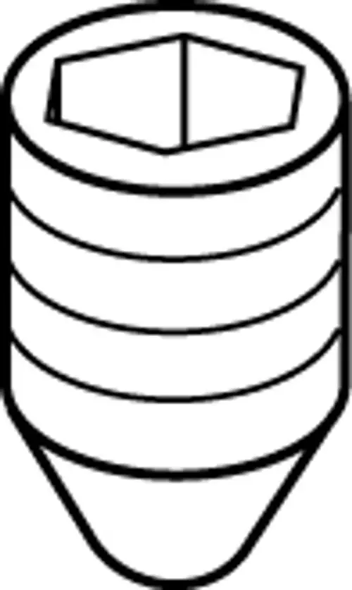 Gewindestift mit sechskantigem Kopf und Gewinde, ausgeführt in einem stabilen Material. Ideal Standard-Produkt für Anwendungen, die präzise Befestigung erfordern.